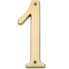 #1 House Number in Unlacquered Brass