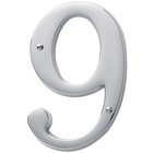 #9 House Number in Polished Chrome
