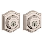 Double Cylinder Arch Deadbolt in Lifetime Pvd Polished Nickel