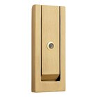 Modern Rectangular Door Knocker With Scope in Satin Brass and Brown