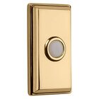 Rectangular Door Bell Button in Unlacquered Brass