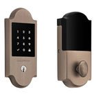 Boulder Touchscreen Deadbolt with Z-Wave in Distressed Antique Nickel