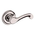 Passage Classic Door Lever with Classic Rose in Lifetime Pvd Polished Nickel