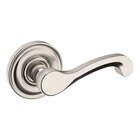 Passage Classic Door Lever with Classic Rose in Lifetime Pvd Satin Nickel