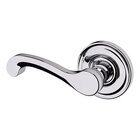 Left Handed Single Dummy Classic Door Lever with Classic Rose in Polished Chrome