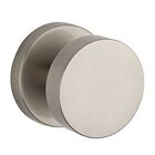 Full Dummy Contemporary Door Knob with Contemporary Round Rose in Satin Nickel