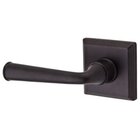 Single Dummy Door Lever with Traditional Square Rose in Venetian Bronze