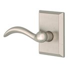 Passage Rustic Square Rose with Rustic Arch Lever in White Bronze
