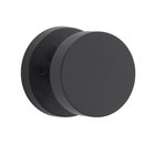 Privacy Contemporary Door Knob with Contemporary Round Rose in Satin Black