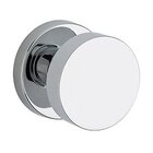 Privacy Contemporary Door Knob with Contemporary Round Rose in Polished Chrome