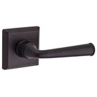 Privacy Door Lever with Traditional Square Rose in Venetian Bronze