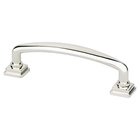 3 3/4" Centers Timeless Charm Pull in Polished Nickel