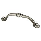 3 3/4" Centers Timeless Charm Pull in Brushed Black Nickel