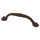3 3/4" Centers Timeless Charm Pull in Dull Rust