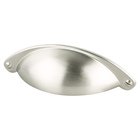2 1/2" Centers Timeless Charm Cup Pull in Brushed Nickel