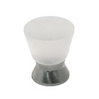 Polyester Colored Round Knob in Clear Matte with Satin Nickel Base