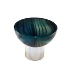Polyester Round Knob in Gloss Green Beige with Polished Chrome Base
