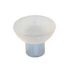 Polyester Round Knob in Clear Matte with Polished Chrome Base