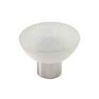 Polyester Round Knob in Clear Matte with Satin Nickel Base