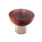 Polyester Round Knob in Matte Red with Satin Nickel Base