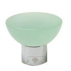 Polyester Round Knob in Gloss Green Beige with Polished Chrome Base