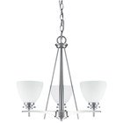 Canarm - New Yorker - 19" Chandelier in Brushed Pewter with Flat White Opal Glass
