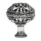1 1/2" Diameter Large Knob Full Round with 17 Swarovski Elements in Chalice with Crystal And Aurora Borealis