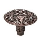 Large Knob With 17 Swarovski Crystals in Oil Rubbed Bronze with Crystal