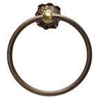 Full Swing Towel Reeded Ring Renaissance Style in Antique Brass