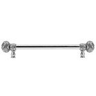 12" Centers 5/8" Smooth Bar pull with Large Finials in Chalice & 56 Aurora Borealis Swarovski Elements