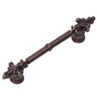 4" Centers Pull with Small Fleur De Lys Ends in Oil Rubbed Bronze