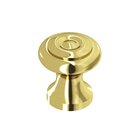 5/8" Diameter Knob In Polished Brass Unlacquered