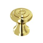 1 1/8" Knob In Polished Brass Unlacquered
