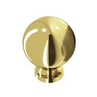 1 1/4" Knob In Polished Brass Unlacquered