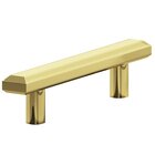 3" Centers Beveled Pull in Polished Brass