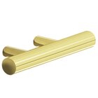 1 1/2" Centers Shank Pull in Polished Brass