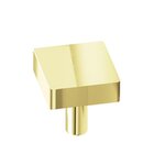 1 1/4" Square Knob/Shank In Polished Brass