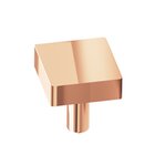 1 1/4" Square Knob/Shank In Polished Copper