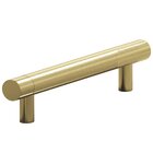 4" Centers Single Knurl Bands Pull in Antique Brass