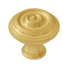 1 1/4" Diameter Double Rope Knob in Satin Brass No Lacquer