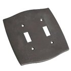 Colonial Double Toggle Switchplate in Distressed Oil Rubbed Bronze