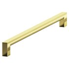 10" Centers Cabinet Pull Hand Finished in Unlacquered Polished Brass