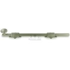 Solid Brass 12" Heavy Duty Surface Bolt in Brushed Nickel