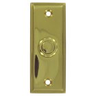 Solid Brass Rectangular Contemporary Bell Button in Polished Brass