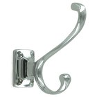 Solid Brass Heavy Duty Coat & Hat Hook in Polished Chrome