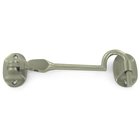 Solid Brass 4" British Style Cabin Hook in Brushed Nickel