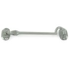 Solid Brass 6" British Style Cabin Hook in Brushed Chrome