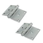 Solid Brass 3" x 3 1/2" Half Surface Door Hinge (Sold as a Pair) in Brushed Chrome