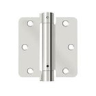 3 1/2"x 3 1/2"x 1/4" Spring Hinge (Sold Individually) in Polished Nickel