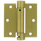 3 1/2" x 3 1/2" Standard Square Spring Door Hinge (Sold Individually) in Satin Brass